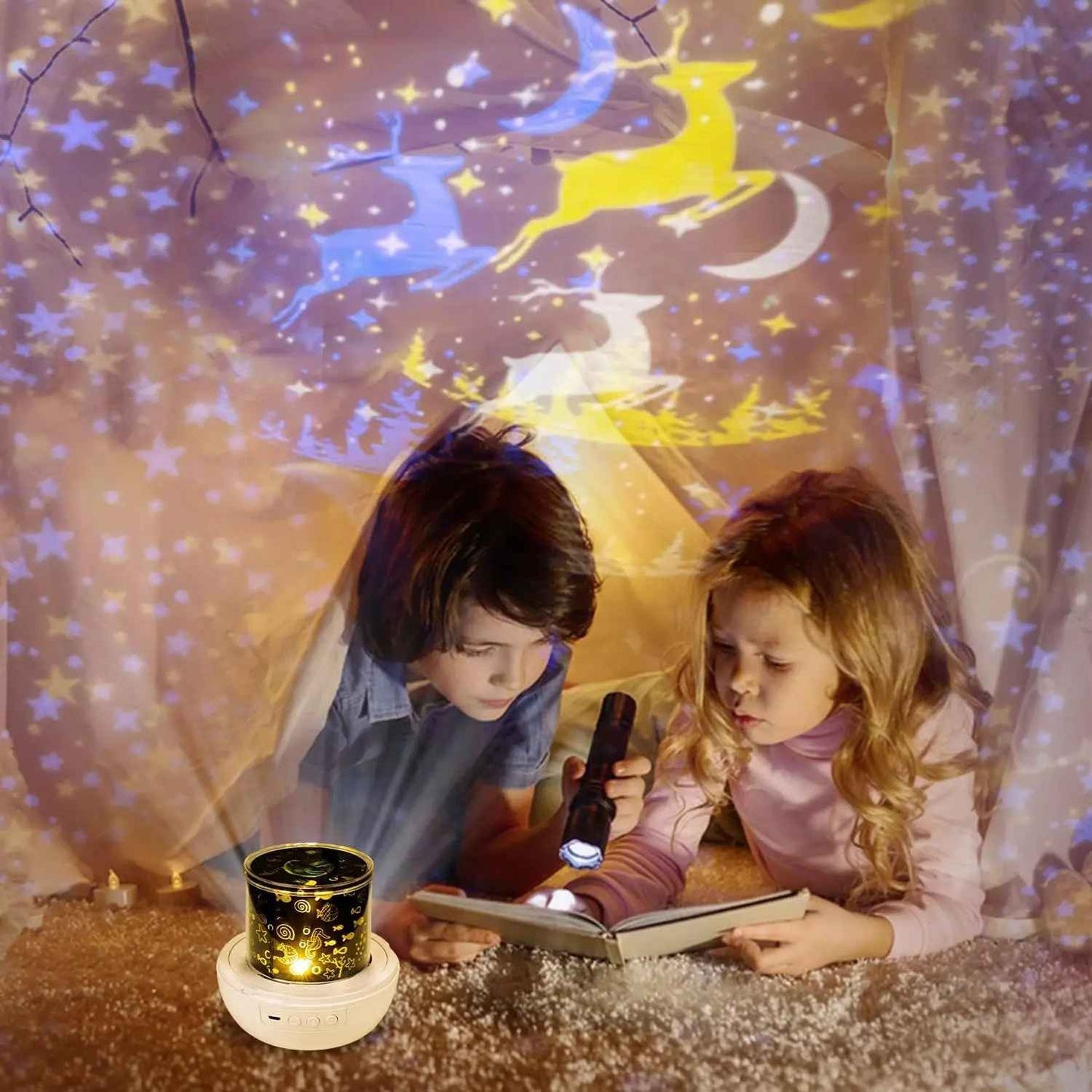 veilleuse projection lumière chaleureuse SleepSky