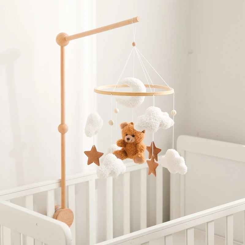 Mobile bébé doux design charmant Marron Éveil Douceur