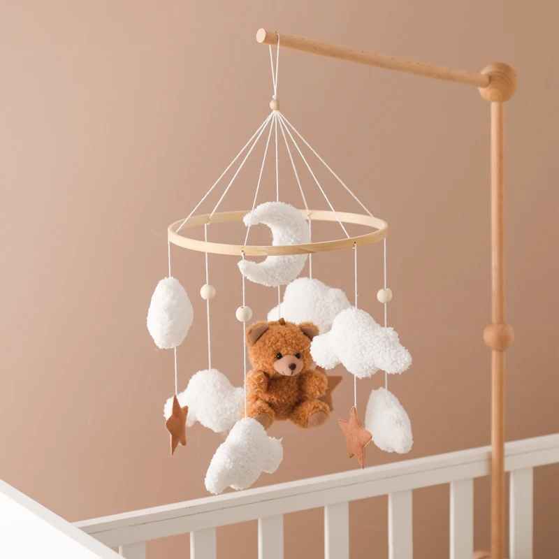Mobile bébé doux léger pratique Ours Marron Éveil Douceur