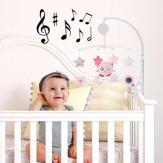 Mobile bébé doux léger stimulant Éveil Musical HIBOU