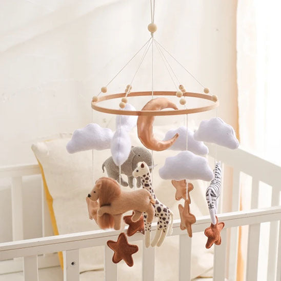 Mobile bébé doux mignon stimulant Savane Premium