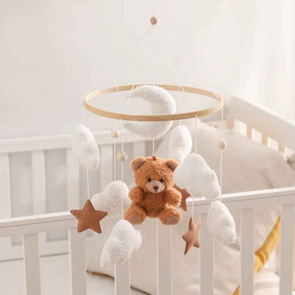 Mobile bébé doux original Ours Marron Éveil Douceur
