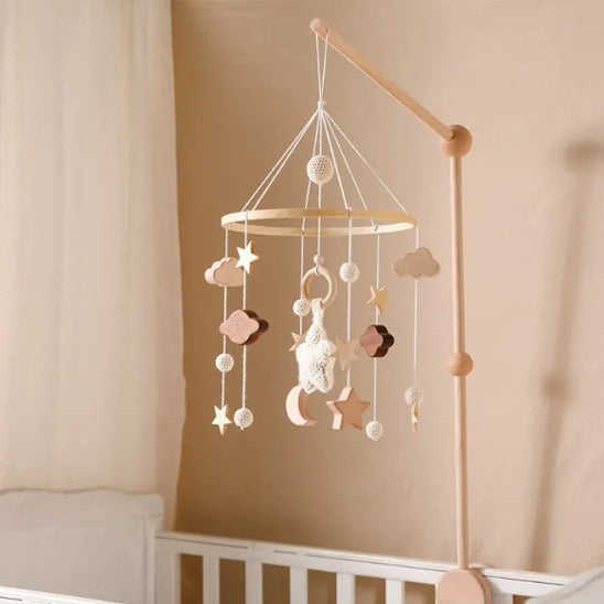 Mobile bebe doux stimulant naturel Rêves et Étoiles