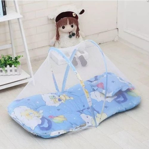 Moustiquaire Lit Bébé légère confortable SleepNest Bleu