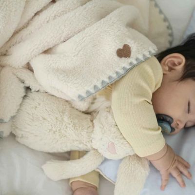 Plaide bebe douce polaire sommeil profond cœur Soie Polaire