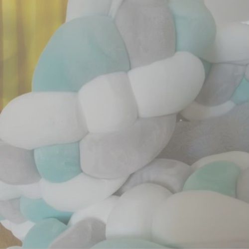 Tour de Lit Bebe doux CozyKnot Vert Blanc