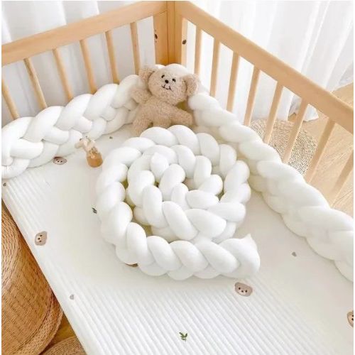 Tour de lit bebe doux CozyKnot Blanc