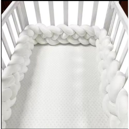 Tour de lit bebe doux confortable CozyKnot Blanc