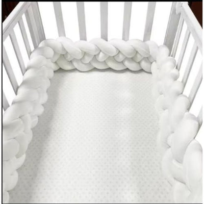 Tour de lit bebe doux confortable CozyKnot Blanc