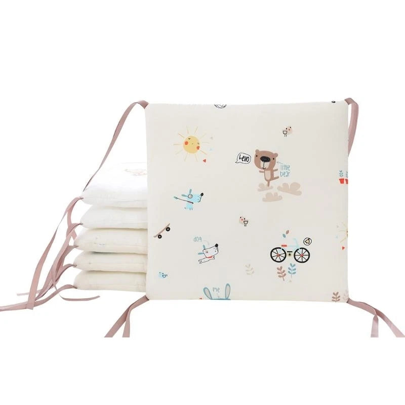 Tour de lit bébé panneaux coton OURS Coton Bio Sécurité