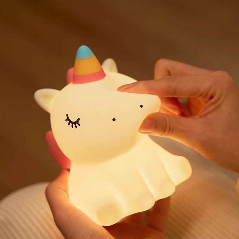 Veilleuse bébé douce chaleureuse tactile Lueur de Licorne