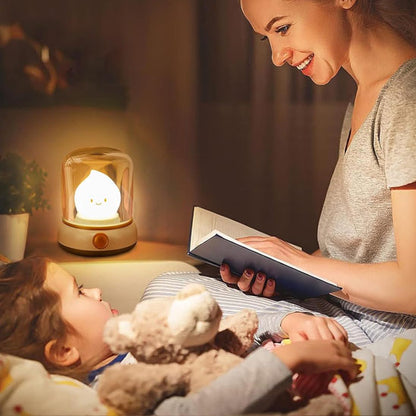 Veilleuse bébé lumière douce idéale pour histoires soir BougieFlamme