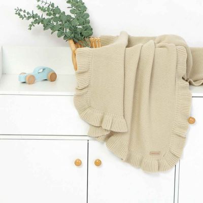 Couverture bébé douce beige Maille Nature