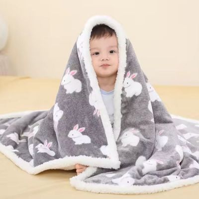 Couverture bébé douce grise apaisante lapin blanc Nuagedecoton