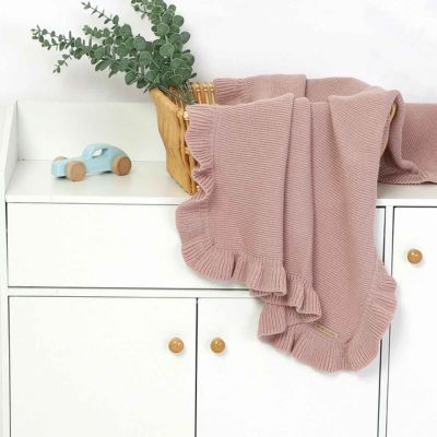 Couverture bébé douce rose poudre Maille Nature