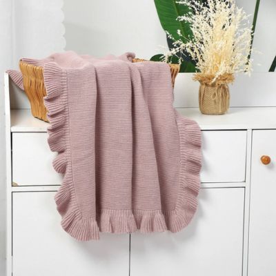 Couverture bébé rose poudre dans chambre Nuage Tricoté