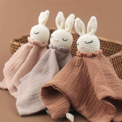 Doudou bebe doux coton nature Lapinou Crochet