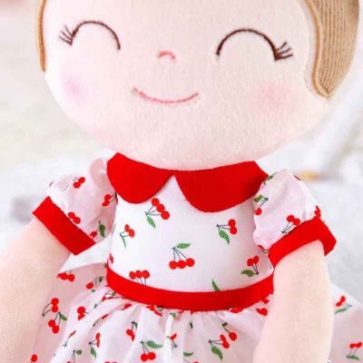 Doudou bébé fille pétillante La Poupée Cerise