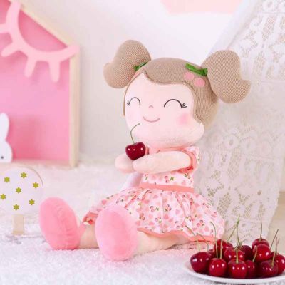 Doudou bébé fille rose tendre La Poupée Cerise