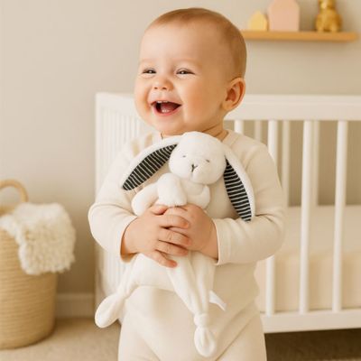 doudou lapin compagnon apaisant lapin blanc