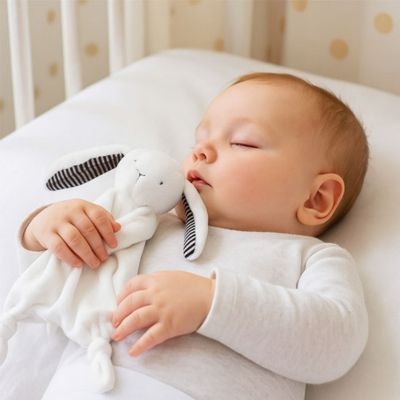 doudou lapin douillet léger sommeil paisible lapin blanc