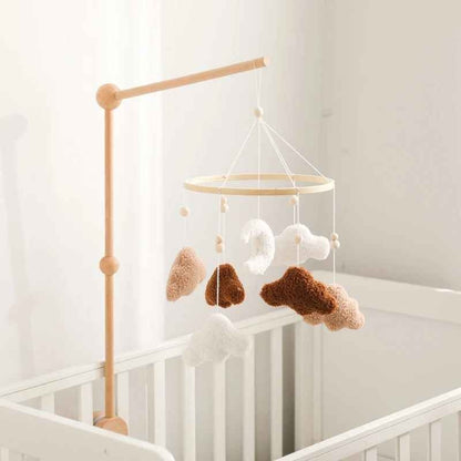 mobile musique bebe doux Nuages Marron Berceuses Apaisantes