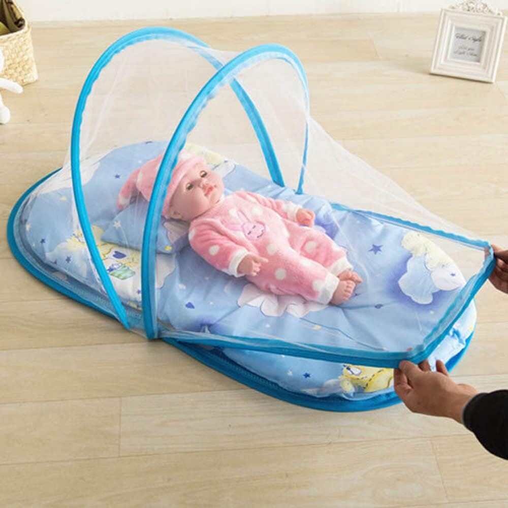 Moustiquaire Lit Bébé - SleepNest™ - Bleu - Mon doux bébé
