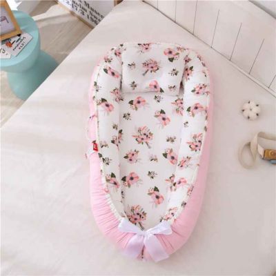 Réducteur de lit bébé cocon doux rassurant NidPortableBébé Rose