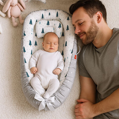 Réducteur de lit bébé sommeil paisible NidPortablePourBébé Sapin