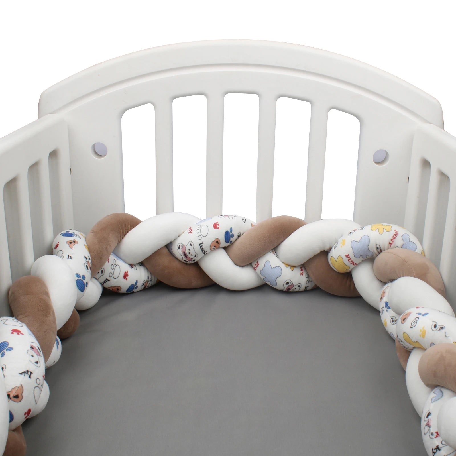 tresse de lit bébé douce avec motifs ours brun ours