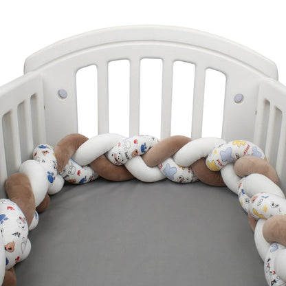 tresse de lit bébé douce avec motifs ours brun ours