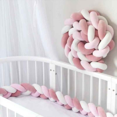 Tresse de lit moelleuse autour berceau rouleau Calinette